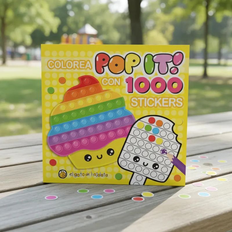 CUPCAKE - COLOREA POP IT - 1000 STICKERS (Nuevo) - Miniatura 2