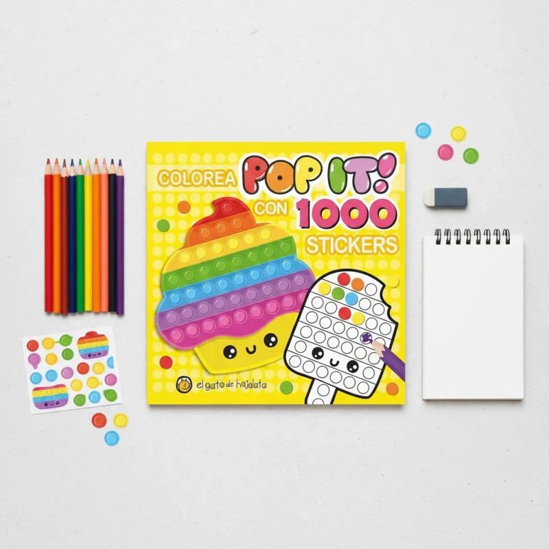 CUPCAKE - COLOREA POP IT - 1000 STICKERS (Nuevo) - Miniatura 5