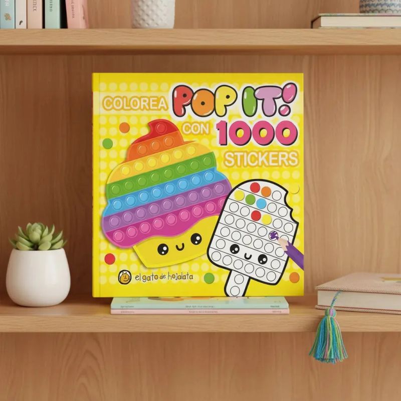 CUPCAKE - COLOREA POP IT - 1000 STICKERS (Nuevo) - Miniatura 4