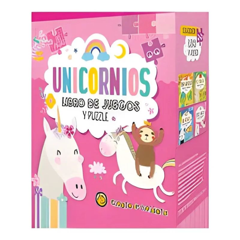 UNICORNIOS - LEO Y JUEGO - LIBRO DE JUEGOS Y PUZZLE (Nuevo)