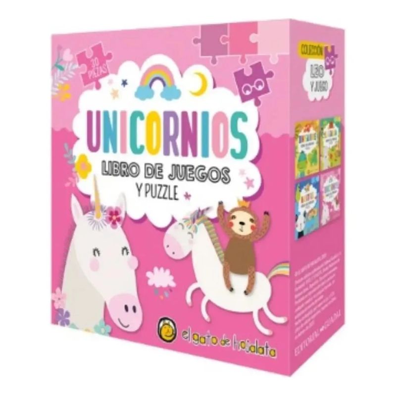 UNICORNIOS - LEO Y JUEGO - LIBRO DE JUEGOS Y PUZZLE (Nuevo) - Miniatura 2