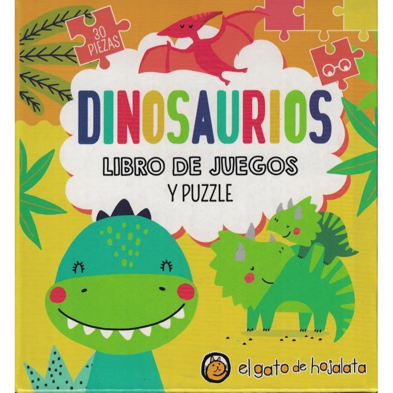 DINOSAURIOS - LEO Y JUEGO - LIBRO DE JUEGOS Y PUZZLE