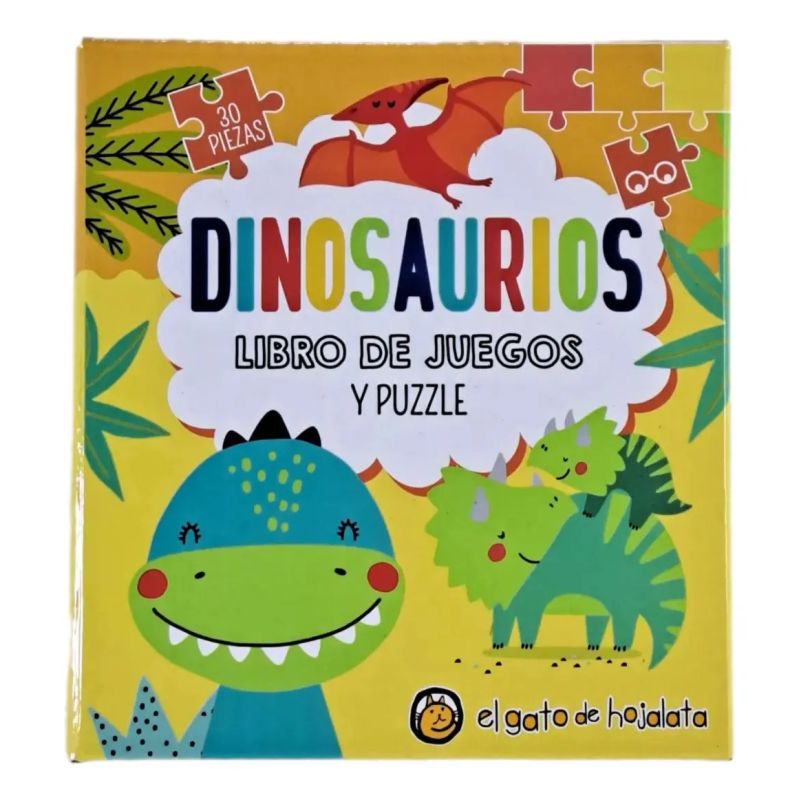 DINOSAURIOS - LEO Y JUEGO - LIBRO DE JUEGOS Y PUZZLE - Miniatura 2