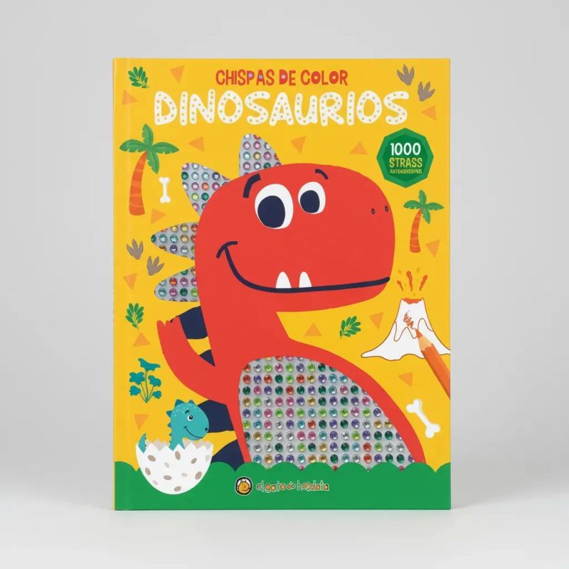 DINOSAURIOS - CHISPAS DE COLOR - 1000 STRASS AUTOADHESIVOS (Nuevo) - Miniatura 2