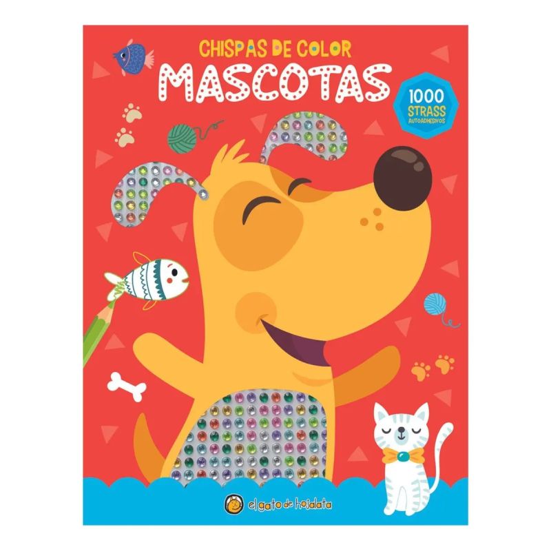 MASCOTAS - CHISPAS DE COLOR - 1000 STRASS AUTOADHESIVOS (Nuevo)