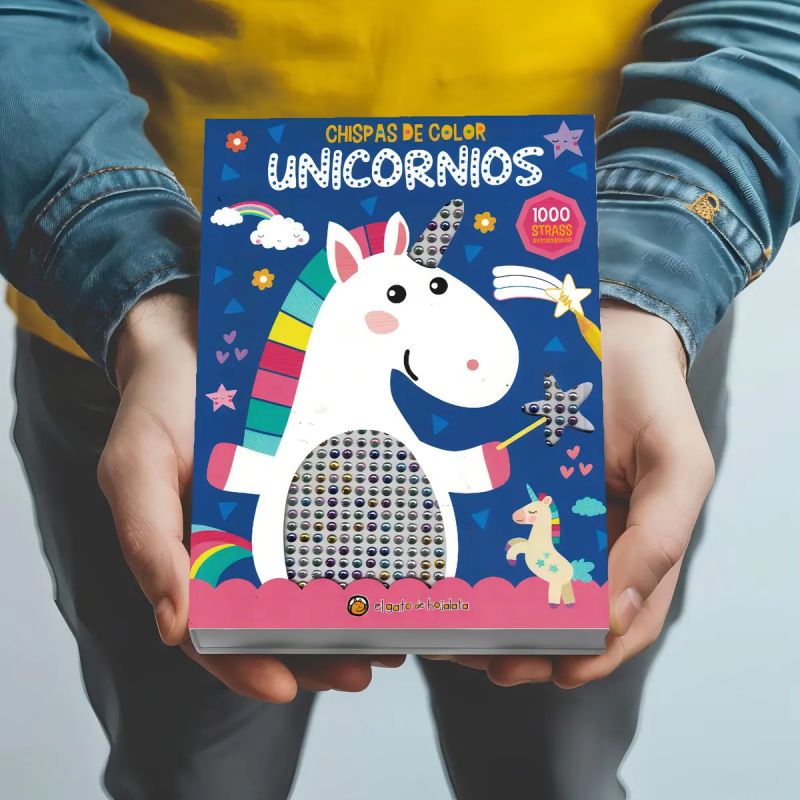 UNICORNIOS - CHISPAS DE COLOR - 1000 STRASS AUTOADHESIVOS (Nuevo) - Miniatura 2