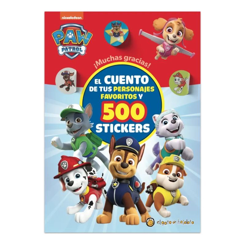 MUCHAS GRACIAS! - PAW PATROL - 500 STICKERS (Nuevo)