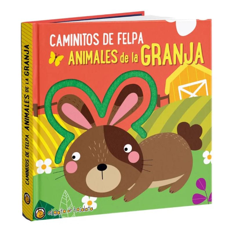 ANIMALES DE LA GRANJA - CAMINITOS DE FELPA - CARTONE (Nuevo)