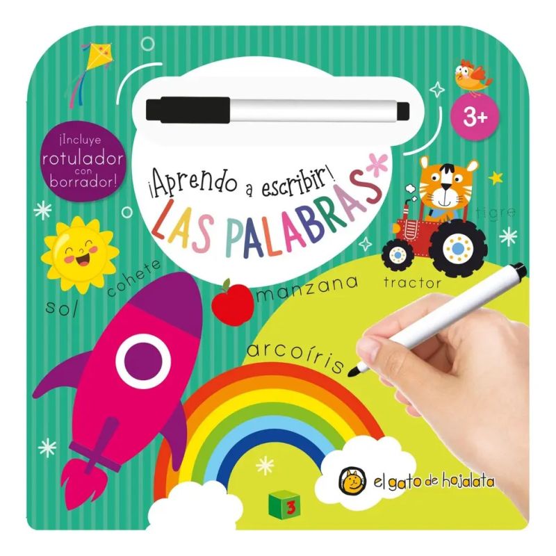 PALABRAS, LAS - APRENDO A ESCRIBIR - INCLUYE ROTULADOR CON BORRADOR - TD (Nuevo)