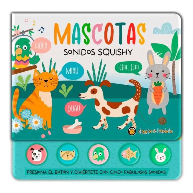 MASCOTAS - SONIDOS SQUISHY - CARTONE (Nuevo)