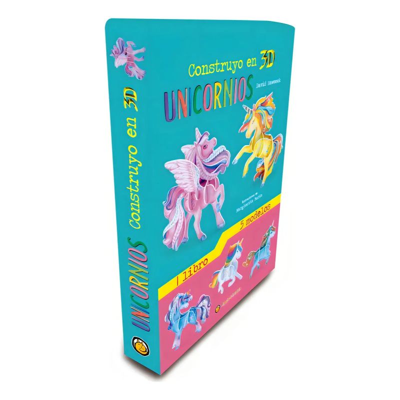 UNICORNIOS - CONSTRUYO EN 3D - 1 LIBRO - 4 MODELOS (Nuevo)
