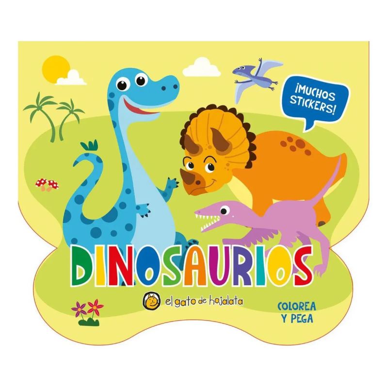 DINOSAURIOS - CREA ARTE: COLOREA Y PEGA (Nuevo)
