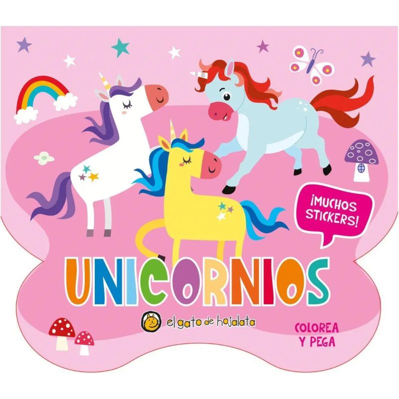 UNICORNIOS - CREA ARTE: COLOREA Y PEGA (Nuevo)