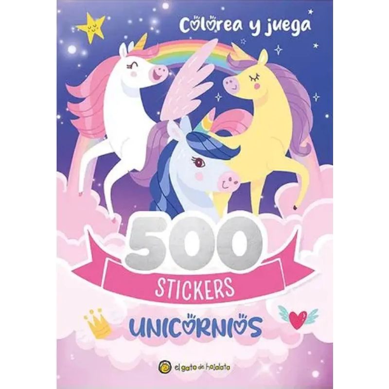 500 STICKERS DE UNICORNIOS - COLOREA Y JUEGA (Nuevo)