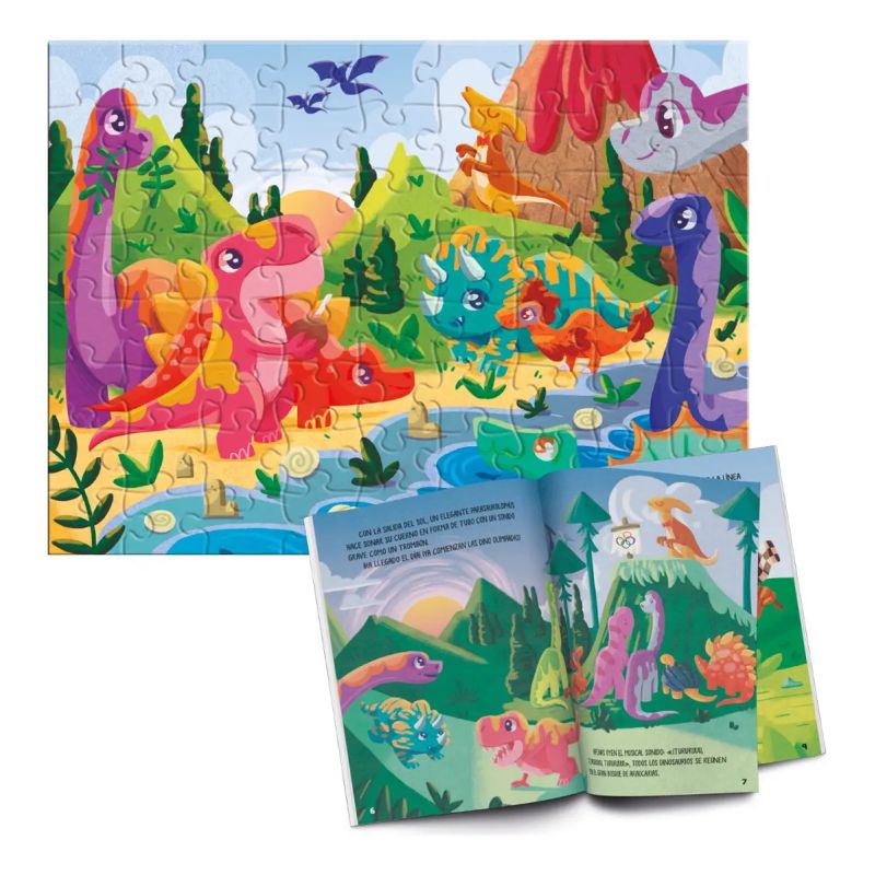T-REX Y LAS DINO OLIMPIADAS - PUZZLEMANIA (Nuevo)