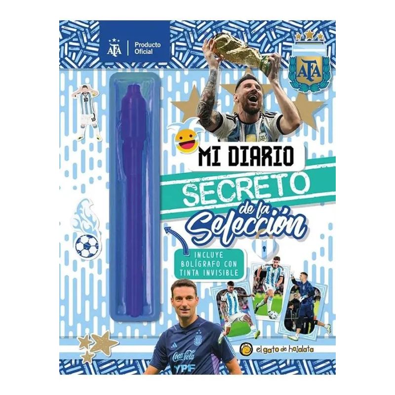 MI DIARIO SECRETO DE LA SELECCION AFA + BOLIGRAFO TINTA INVISIBLE (Nuevo)