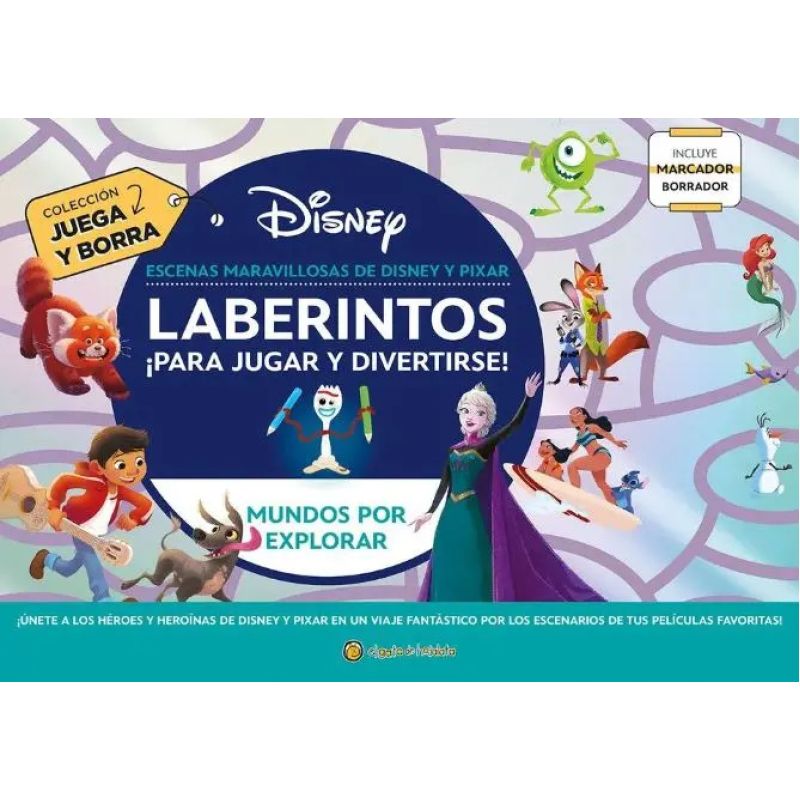 MUNDOS POR EXPLORAR - JUEGA Y BORRA LABERINTOS DISNEY (Nuevo)