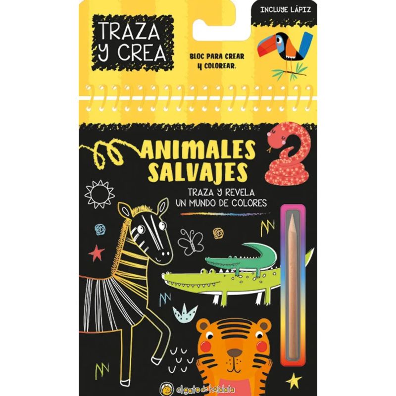 ANIMALES SALVAJES - TRAZA Y CREA (Nuevo)