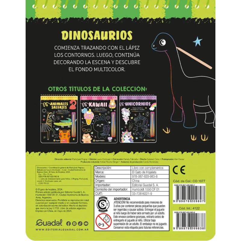 DINOSAURIOS - TRAZA Y CREA (Nuevo) - Miniatura 2