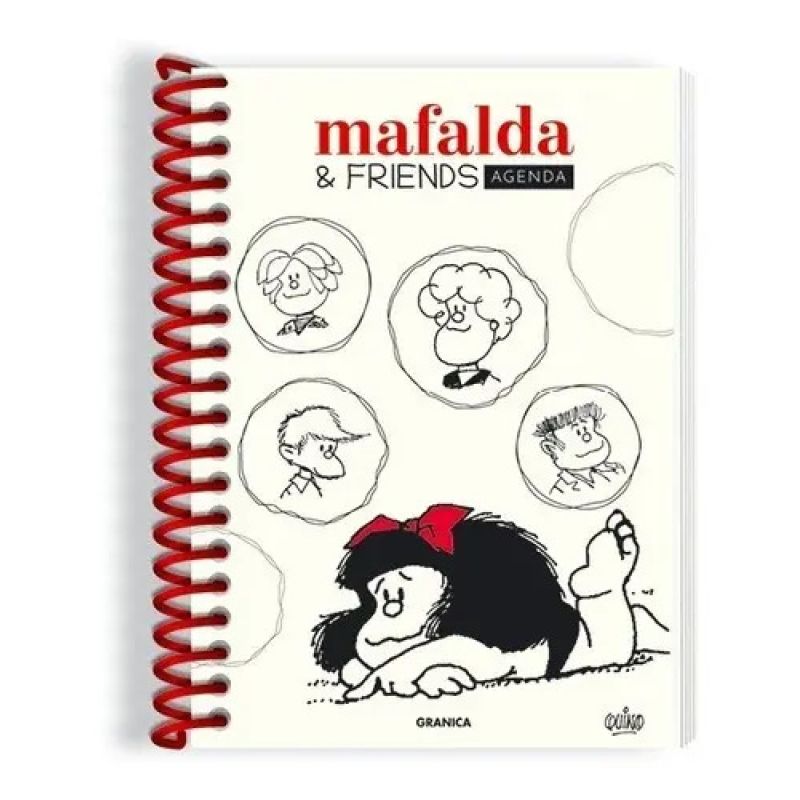 AGENDA MAFALDA PERPETUA ANILLADA FRIENDS BLANCA (TD) (Nuevo)