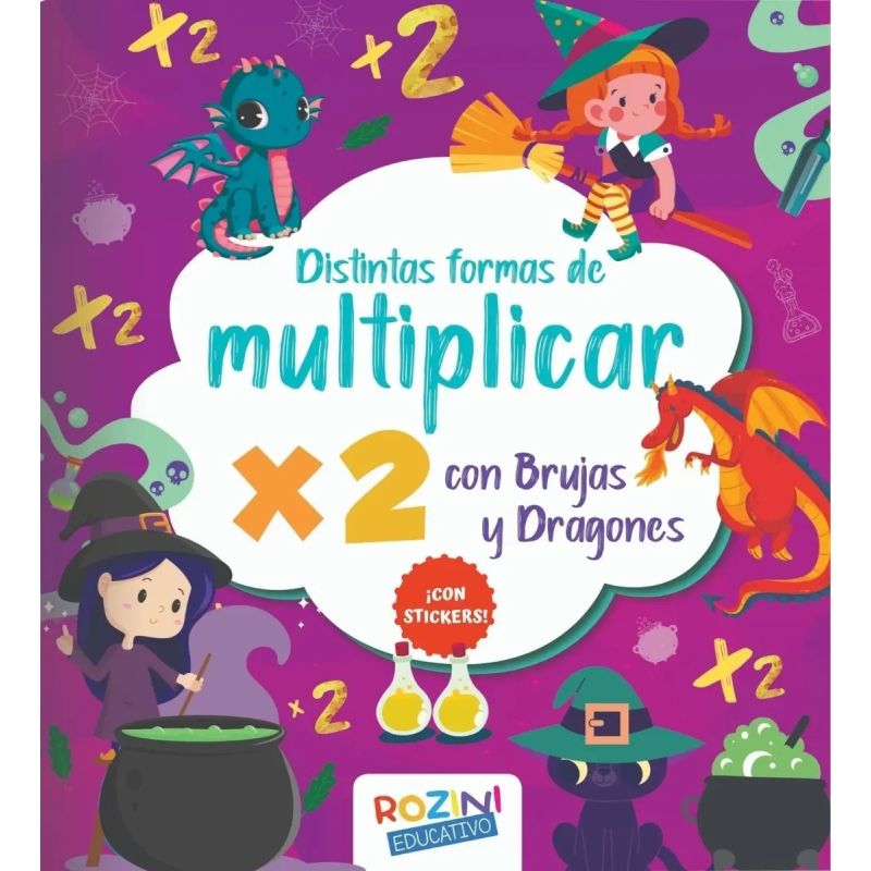 DISTINTAS FORMAS DE MULTIPLICAR X 2 CON BRUJAS Y DRAGONES + STICKERS (Nuevo)