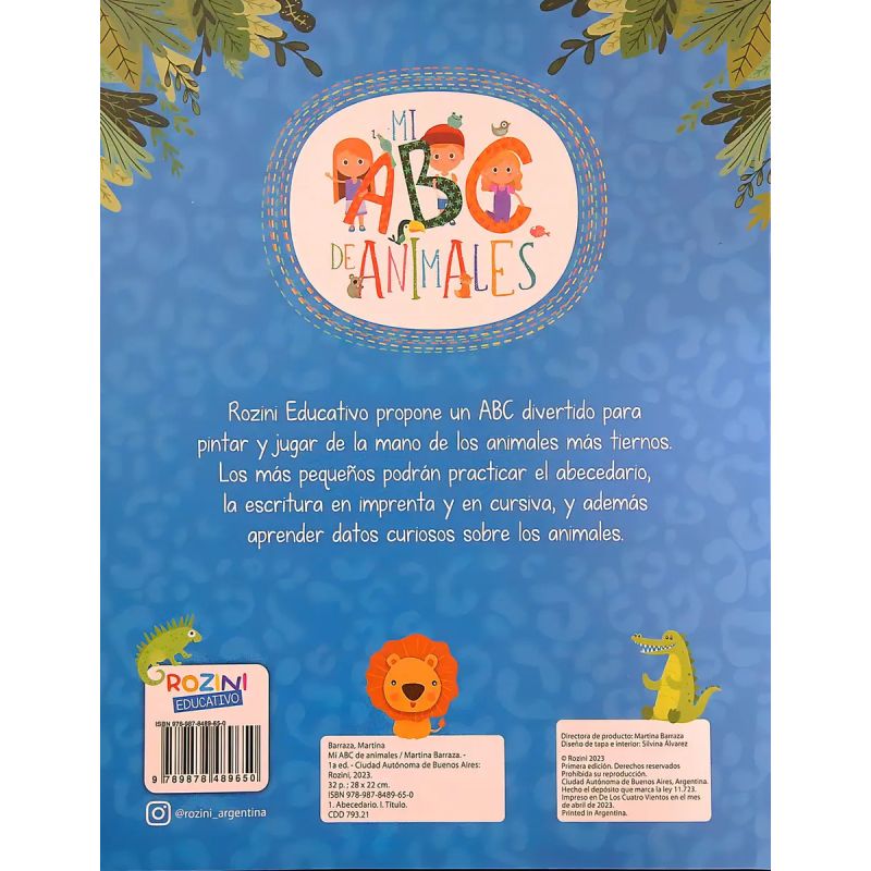MI ABC DE ANIMALES - INCLUYE STICKERS (Nuevo) - Miniatura 2