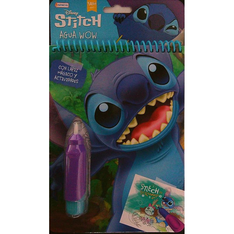 STITCH -  AGUA WOW - TAPI ART - INCLUYE LAPIZ MAGICO DE AGUA - CARTONE (Nuevo)