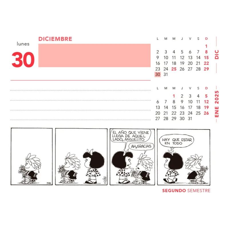 CALENDARIO 2024 MAFALDA CAJA - TURQUESA (Nuevo) - Miniatura 5