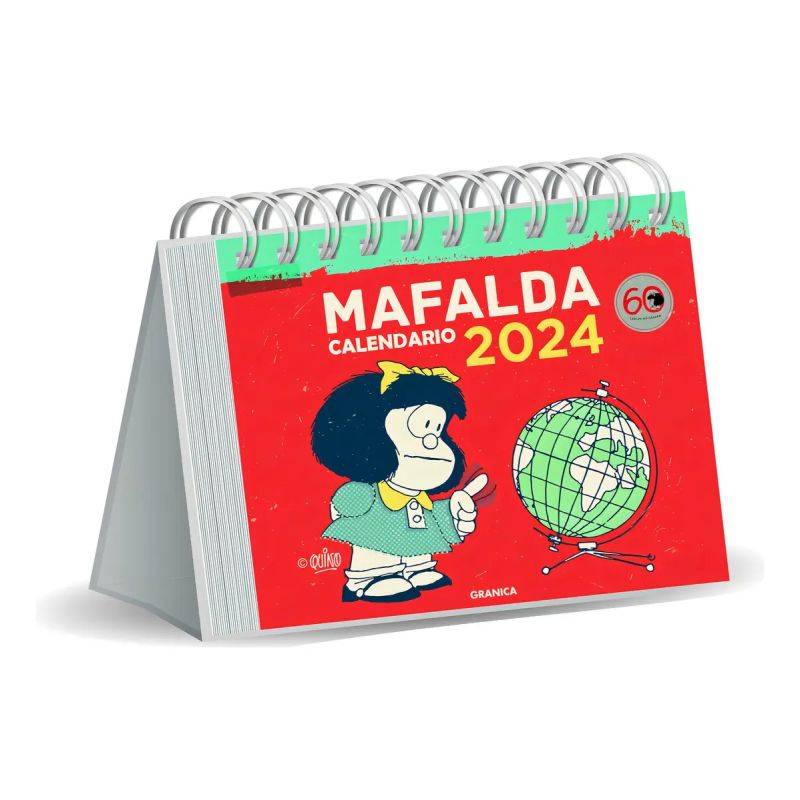 CALENDARIO 2024 MAFALDA ESCRITORIO - ROJO (Nuevo)