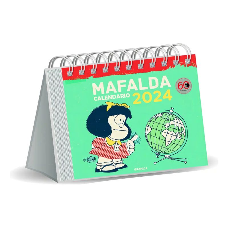 CALENDARIO 2024 MAFALDA ESCRITORIO TURQUESA (Nuevo)