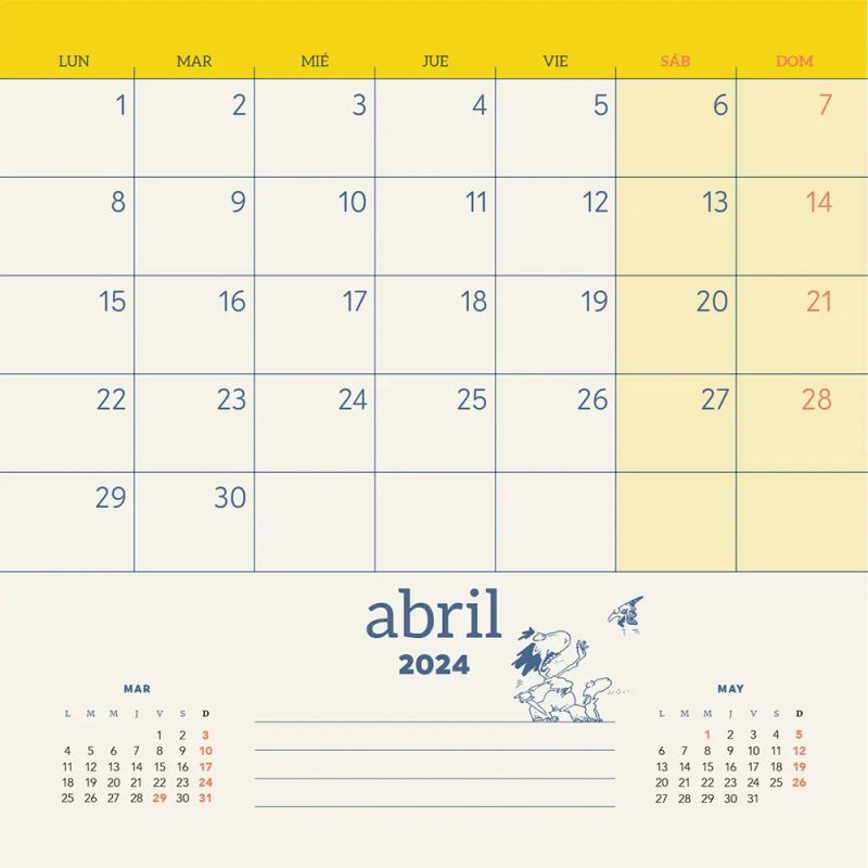 CALENDARIO 2024 FONTANARROSA DE PARED (Nuevo) - Miniatura 2
