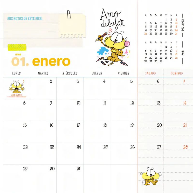 CALENDARIO 2024 GATURRO DE PARED (Nuevo) - Miniatura 2
