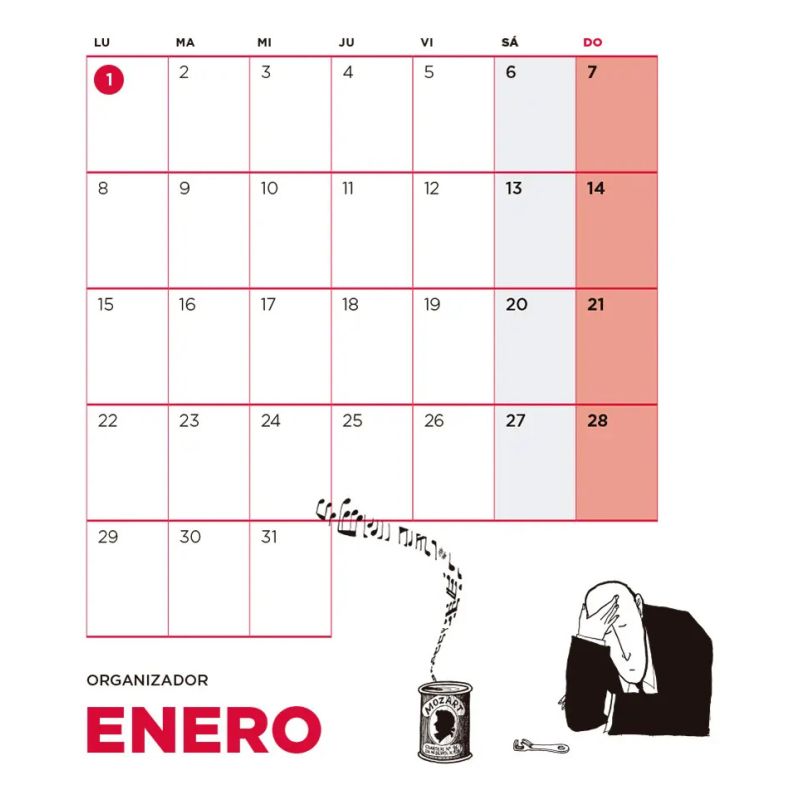 AGENDA 2024 QUINO ECUADERNADA GRIS (Nuevo) - Miniatura 3