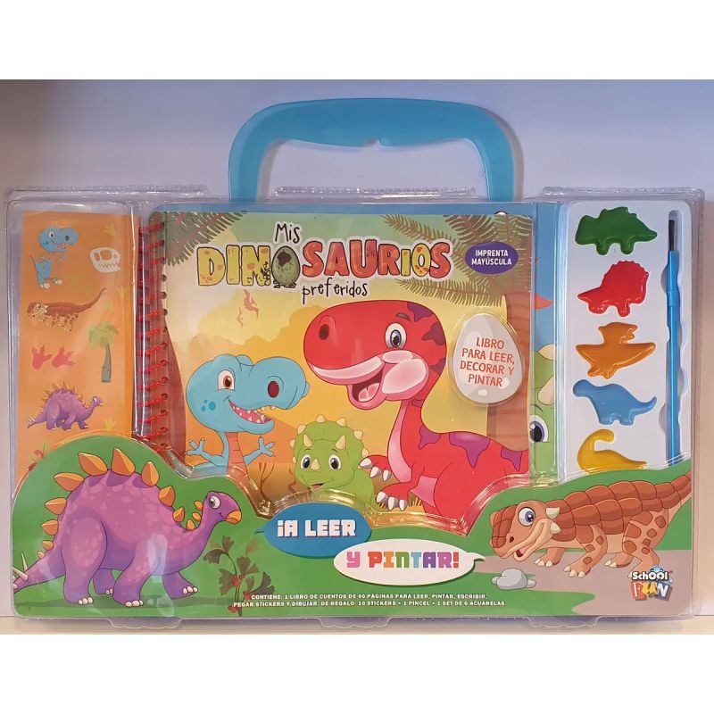 MIS DINOSAURIOS PREFERIDOS - A LEER Y PINTAR! - IMPRENTA MAYUSCULA (Nuevo)