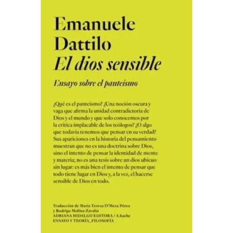 DIOS SENSIBLE, EL - ENSAYO SOBRE EL PANTEISMO (Nuevo)
