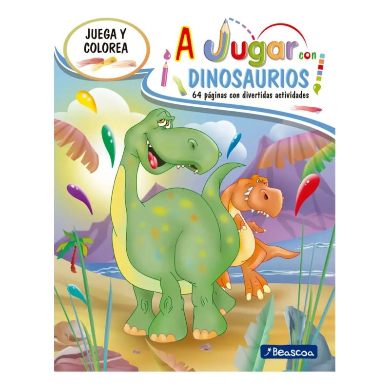 A JUGAR CON DINOSAURIOS! - JUEGA Y COLOREA (Nuevo)