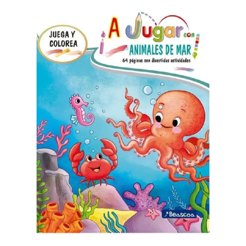 A JUGAR CON ANIMALES DE MAR! - JUEGA Y COLOREA (Nuevo)
