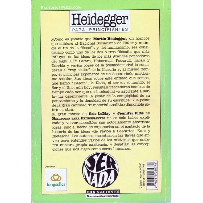 HEIDEGGER PARA PRINCIPIANTES (Nuevo)