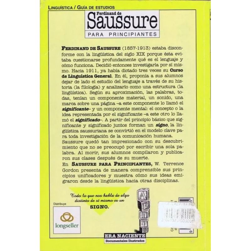 SAUSSURE PARA PRINCIPIANTES (Nuevo)