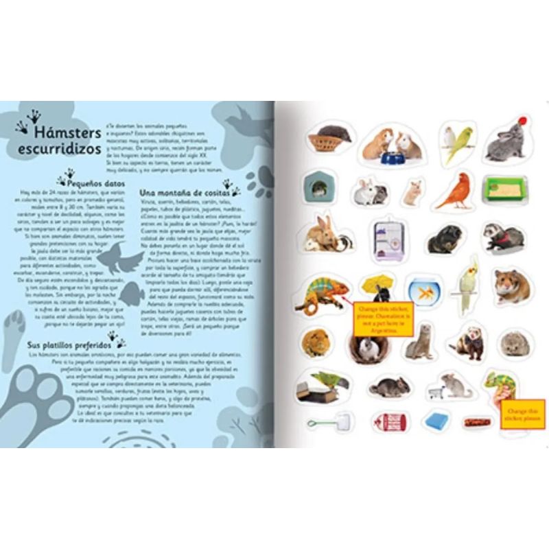 PEQUEÑAS MASCOTAS - MUNDO ANIMAL - 365 STICKERS (Nuevo) - Miniatura 2