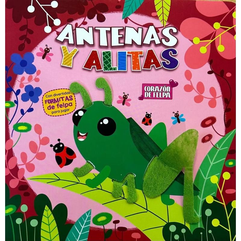 ANTENAS Y ALITAS - CORAZON DE FELPA - CARTONE (Nuevo)