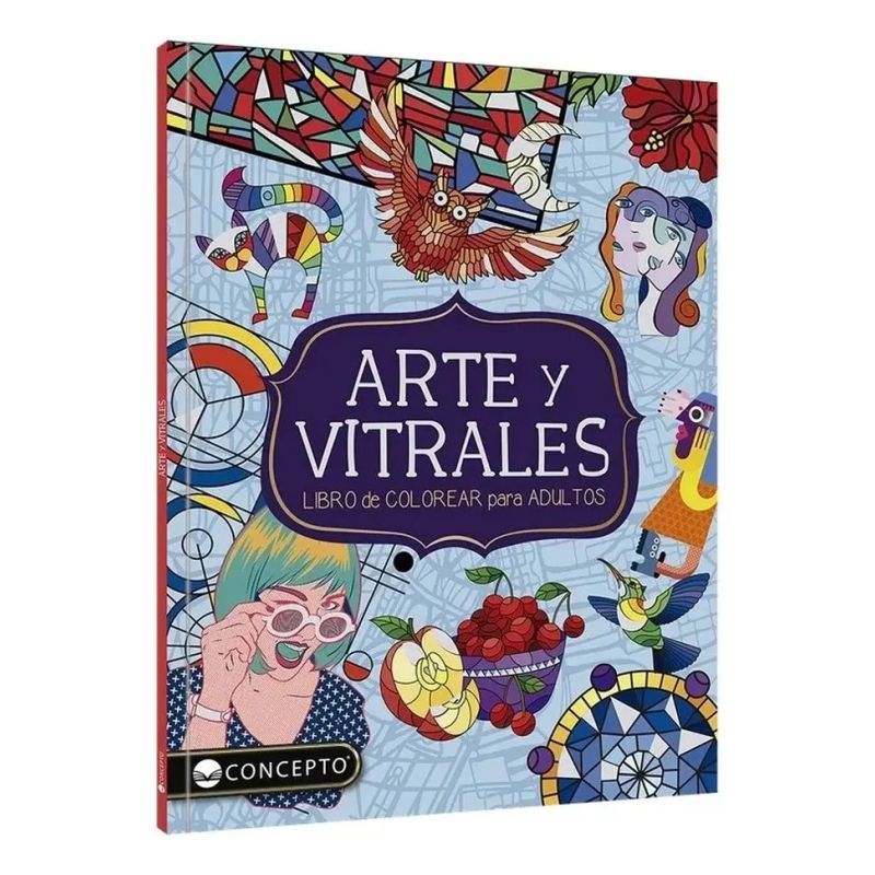 ARTE Y VITRALES - LIBRO DE COLOREAR PARA ADULTOS - COLORES Y EMOCIONES (Nuevo)