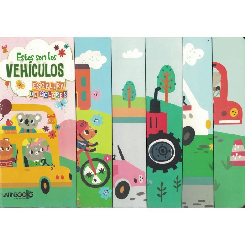ESTOS SON LOS VEHICULOS - ESCALERA DE COLORES - CARTONE (Nuevo)