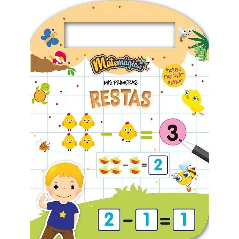 MIS PRIMERAS RESTAS - MATEMAGICAS -  INCLUYE MARCADOR MAGICO (Nuevo)