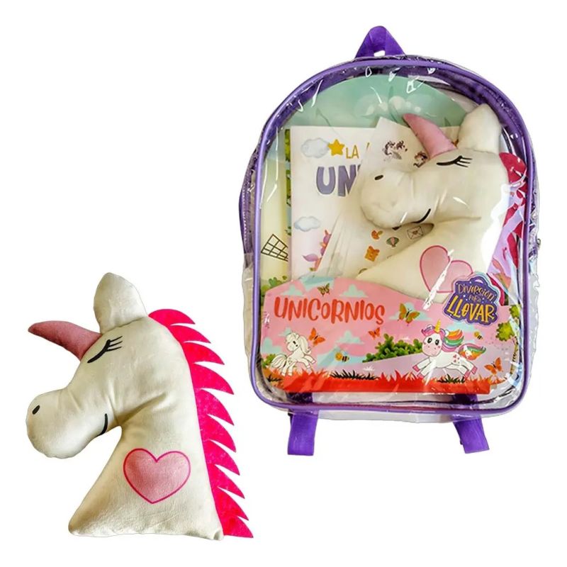 UNICORNIOS - DIVERSION PARA LLEVAR - MOCHILA + LIBROS (Nuevo)