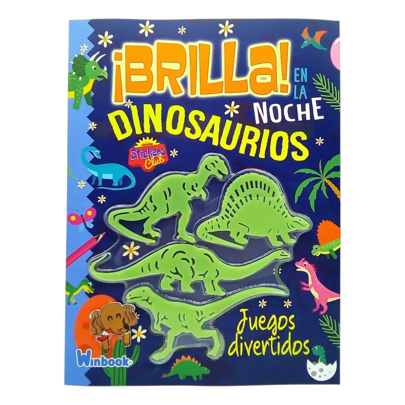 BRILLA ! EN LA NOCHE DINOSAURIOS - STICKERS CLUB (Nuevo)