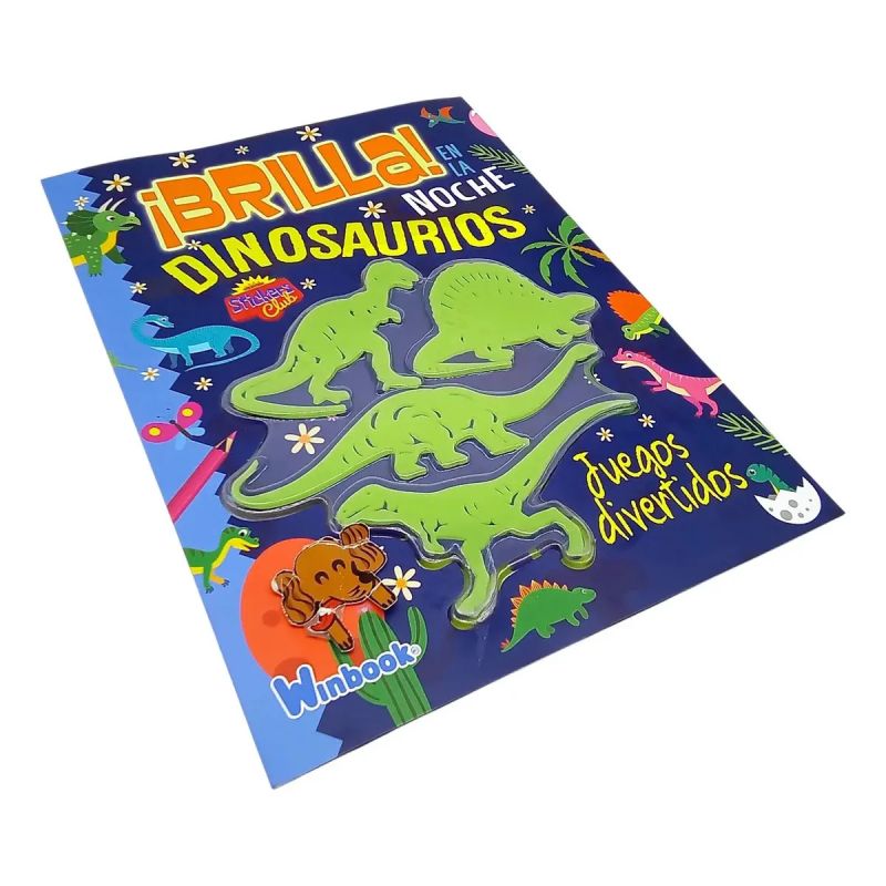 BRILLA ! EN LA NOCHE DINOSAURIOS - STICKERS CLUB (Nuevo) - Miniatura 2