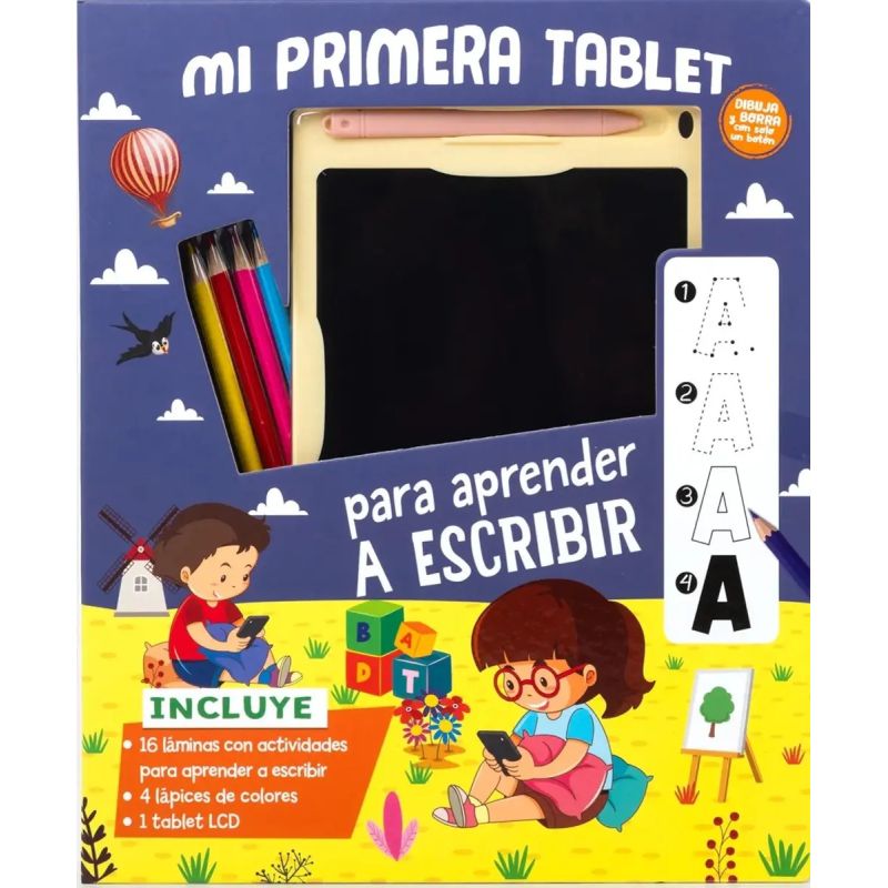 MI PRIMERA TABLET - PARA APRENDER A ESCRIBIR - TABLET LCD - LAPICES (Nuevo)