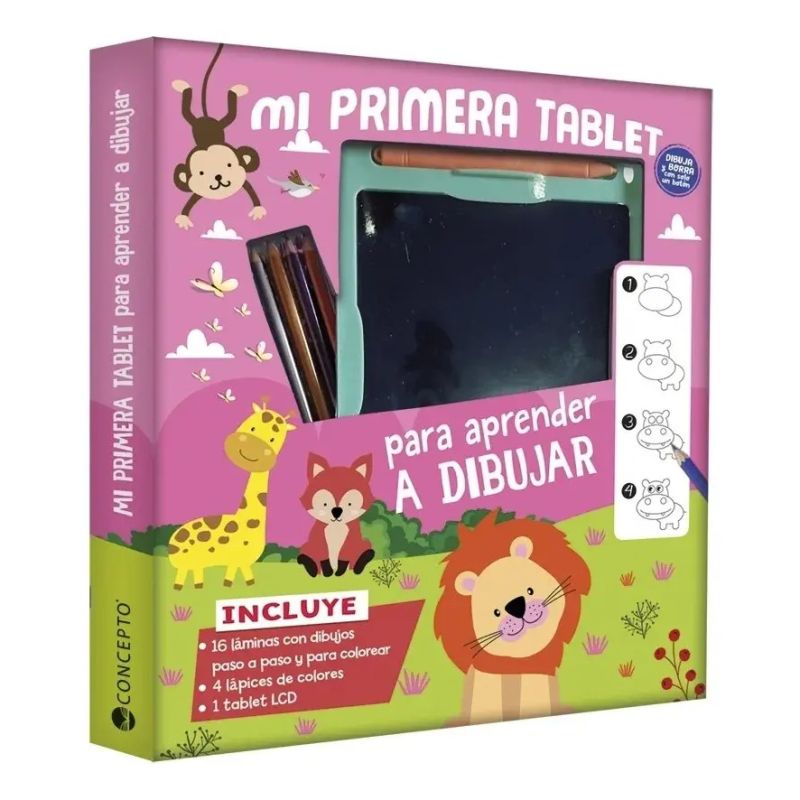MI PRIMERA TABLET - PARA APRENDER A DIBUJAR - TABLET LCD - LAPICES (Nuevo)