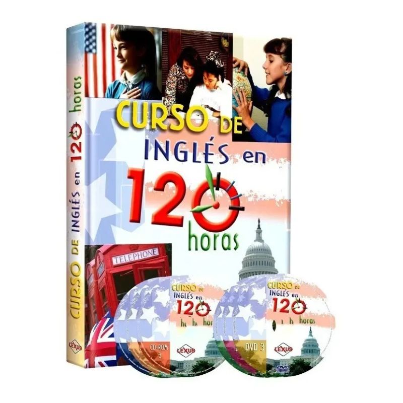 CURSO DE INGLES 120 HORAS +3CDROM + 3DVD (Nuevo)
